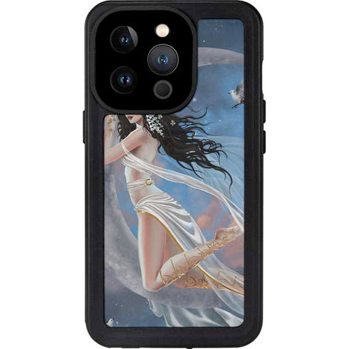 Fairy on Moon with Birds by Nene Thomas iPhone 15 Pro Waterproof Case